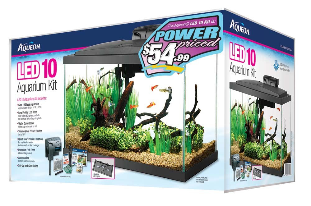 Aqueon Gallon Shrimp Tank Aqueon PP LED Aquarium Kit Black – Bay