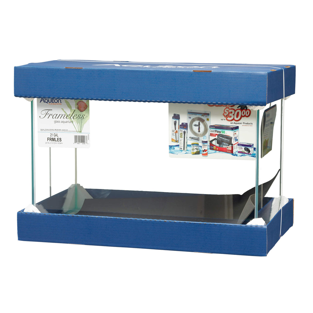 Aqueon 21 gallon frameless aquarium hotsell