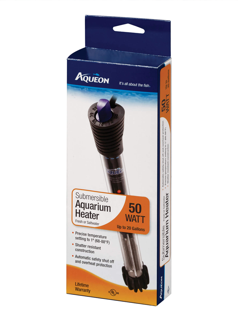 Aqueon submersible shop aquarium heater 50w