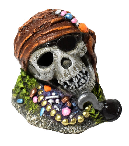 Hikari Resin Ornament - Pirate Skull w/ Treasure