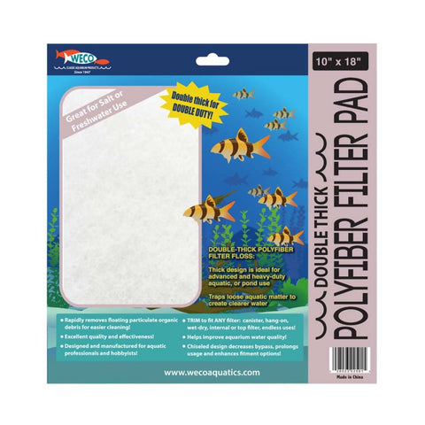 Weco Products Classic Aquarium Double Thick Polyfiber Filter Pad