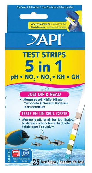 API 5-in-1 Aquarium Test Strips - Bay Bridge Aquarium and Pet