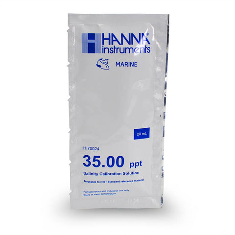 35 ppt Salinity Calibration Solution Packs HI70024P (25 x 20 mL) - Hanna Instruments