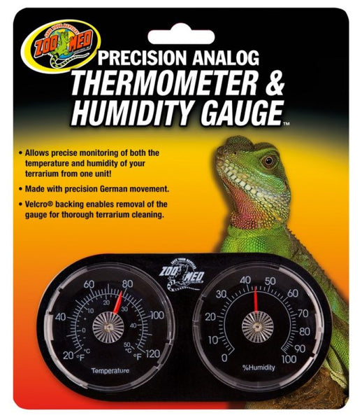 Zoo Med Precision Analog Thermometer Humidity Gauge
